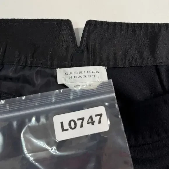 Gabriela Hearst Tailored Pleated Tapered Trouser Black 100% Cashmere IT46 US10